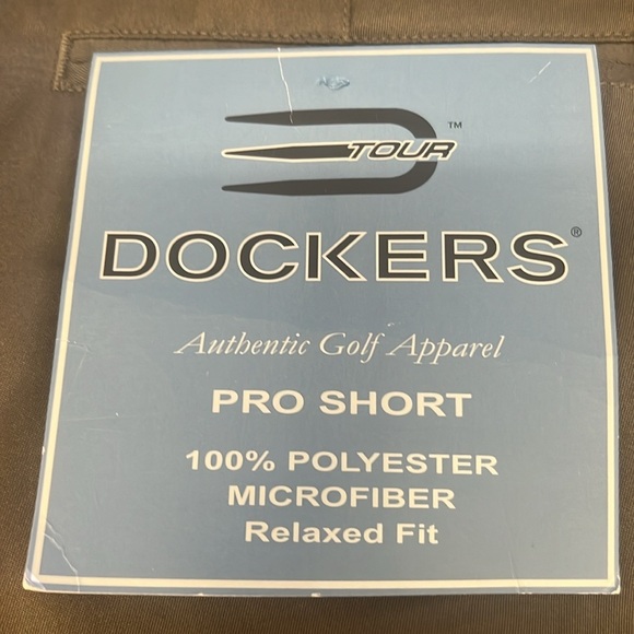 TOUR DOCKERS Men's dark olive authentic golf apparel shorts 🩳 - Picture 2 of 6